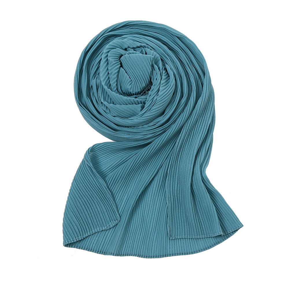 bead Chiffon Pleats Hijab