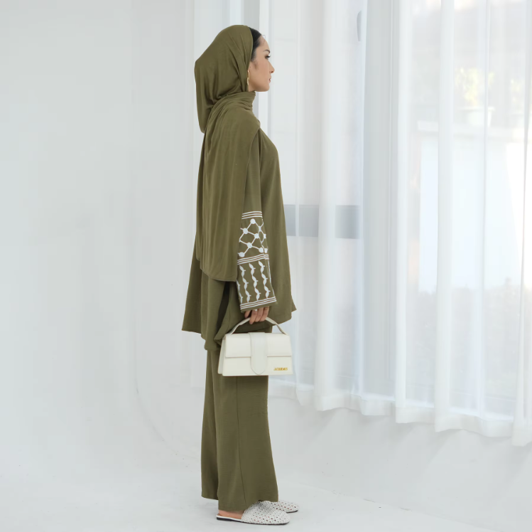 2 قطعة جلابة عيد رمضان تناسب العباءة