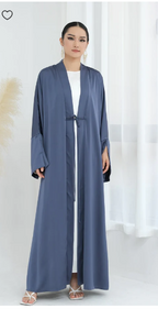 Elegant Lace Up Cardigan Abaya