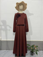 Flower Loose Top Half Skirt 2 Pcs Set