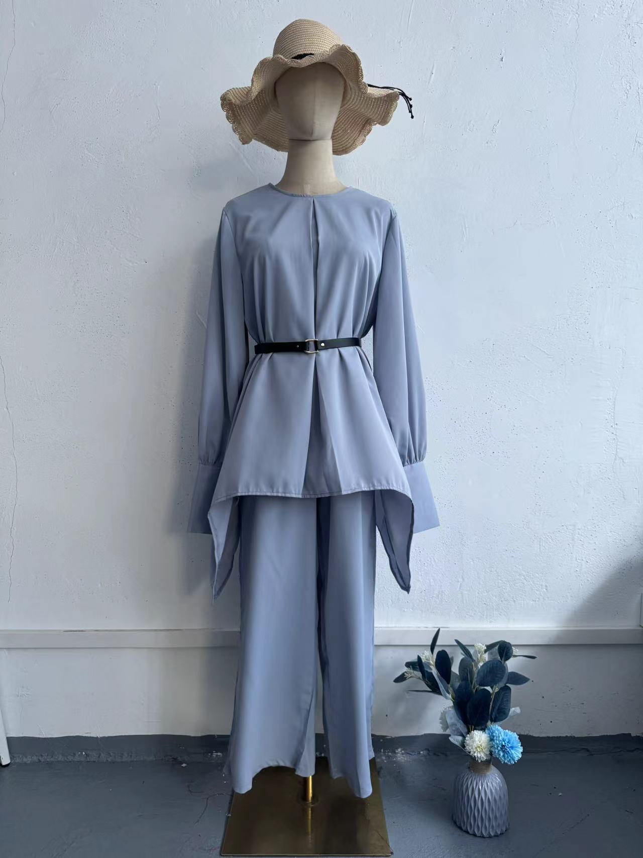 Two Piece Waist Cinching Leisure Set