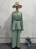 Two Piece Waist Cinching Leisure Set