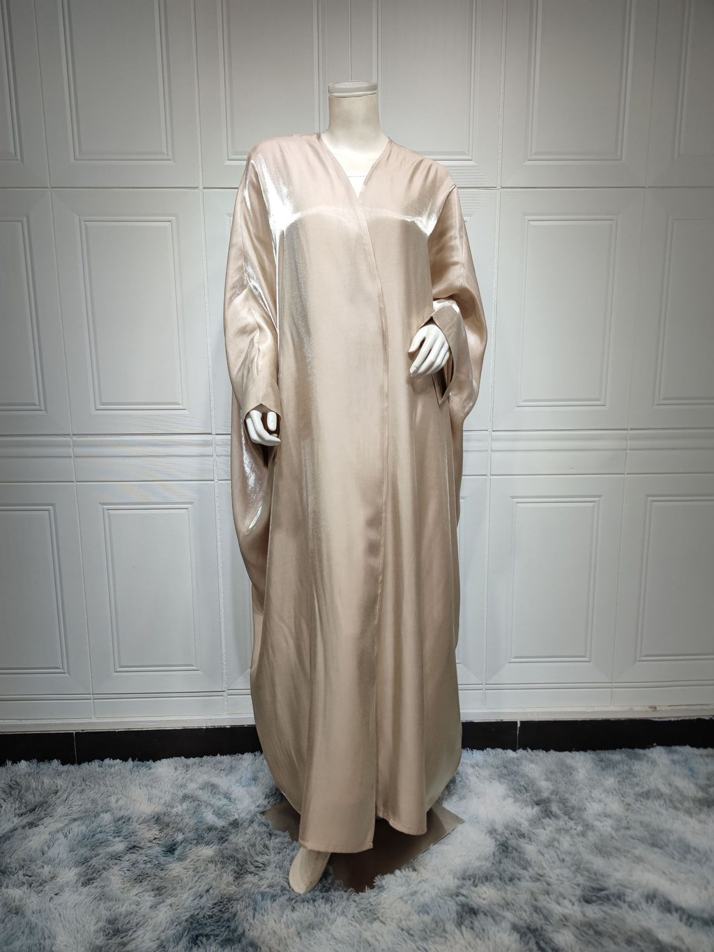 Sparkling Silk Bat Sleeves Abaya