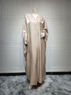 Sparkling Silk Bat Sleeves Abaya