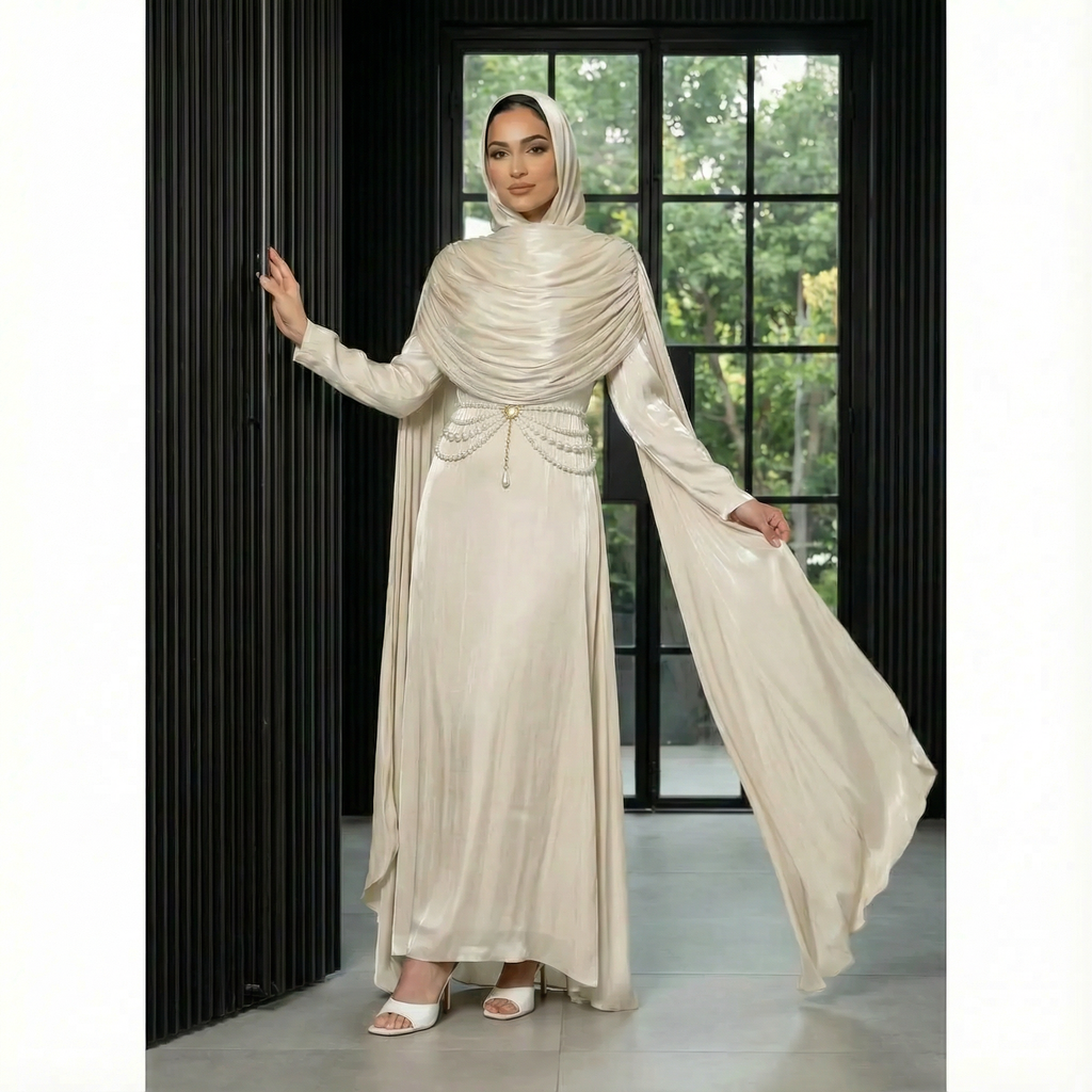 Elegant and Feminine Light Luxury Dress Abaya