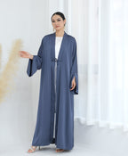 Elegant Lace Up Cardigan Abaya