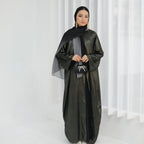 Bead Embellished Open Abaya