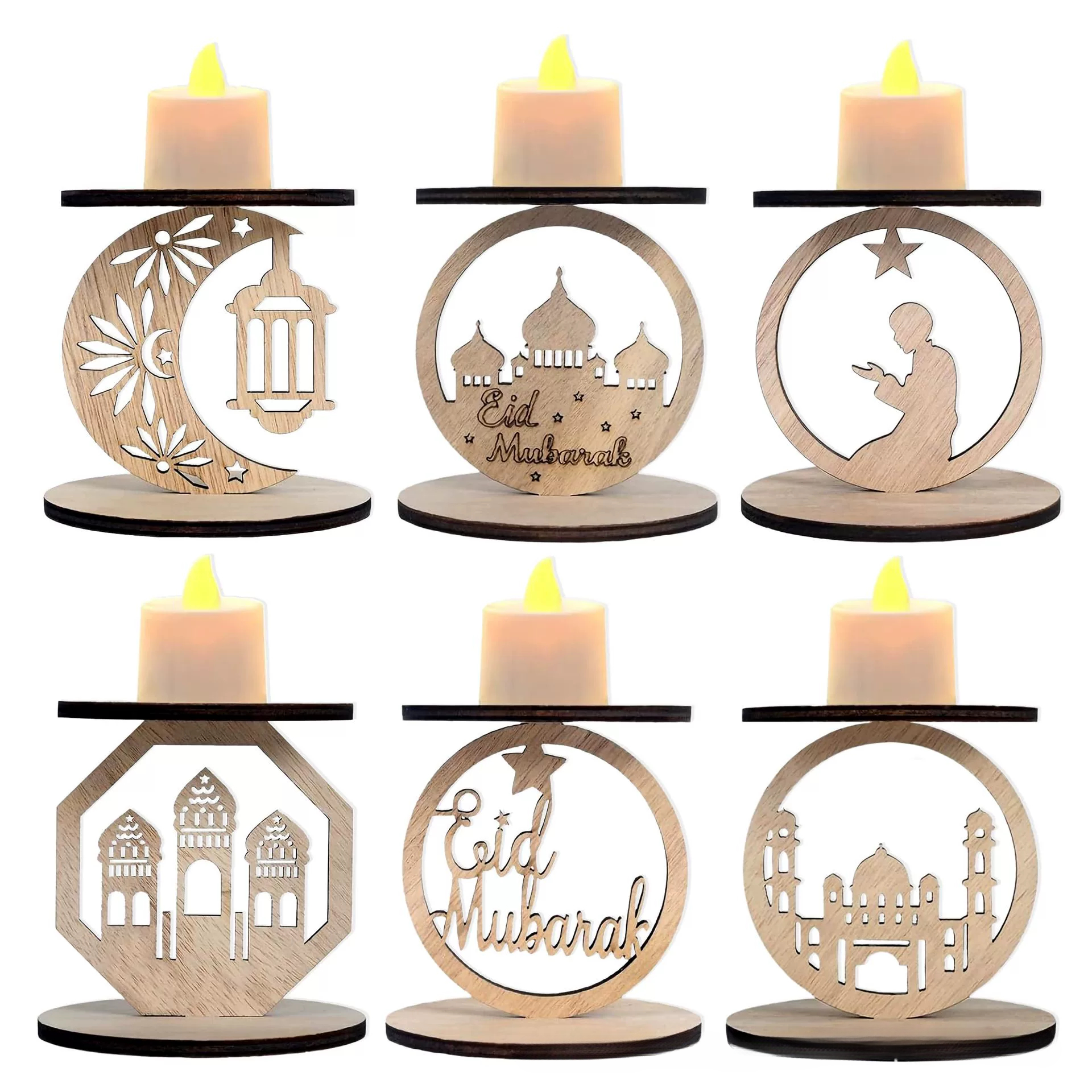 Ramadan Decorative Aromatherapy Candle Holders 6PCS