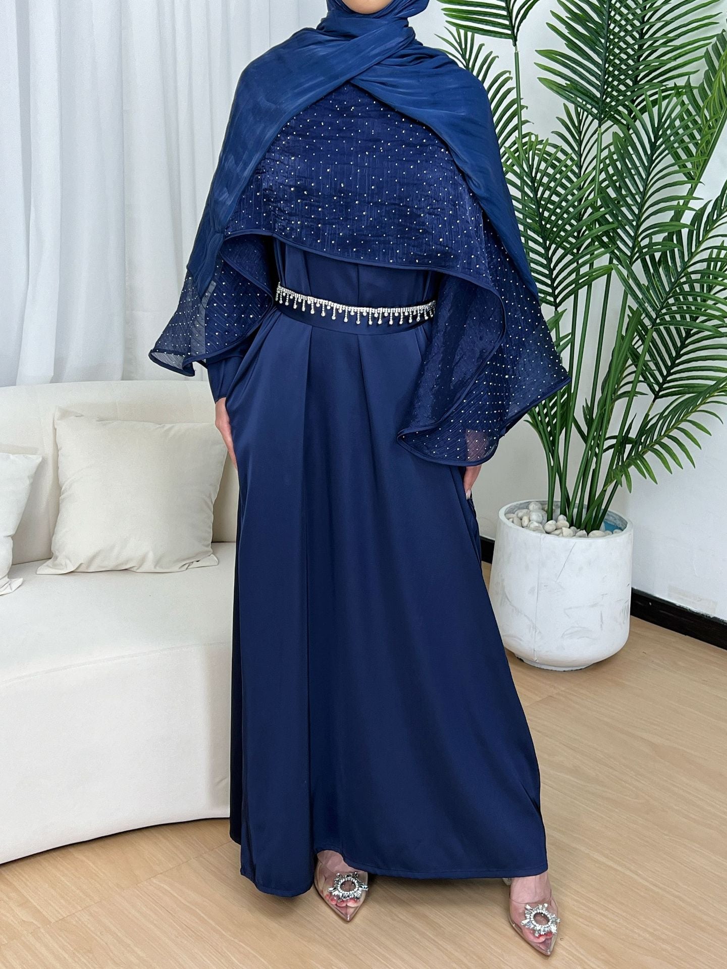 Simple Starry Cape Abaya