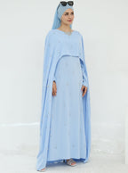 Cape Modest Maxi Dress