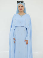 Cape Modest Maxi Dress